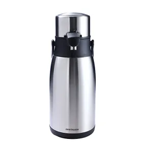 Thermal Coffee Carafe Airpot Dispenser by Heritage66 Triple Wall Stainless Steel Thermal Vacuum insulated 12 hours heat Retention 24 hours cold Retention (3 Liter) (HP30P)