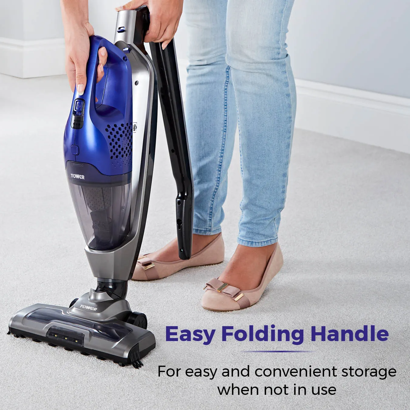 Tower Cordless Vacuum Cleaner CS60 2-in-1 Stick Vac - Washington Blue