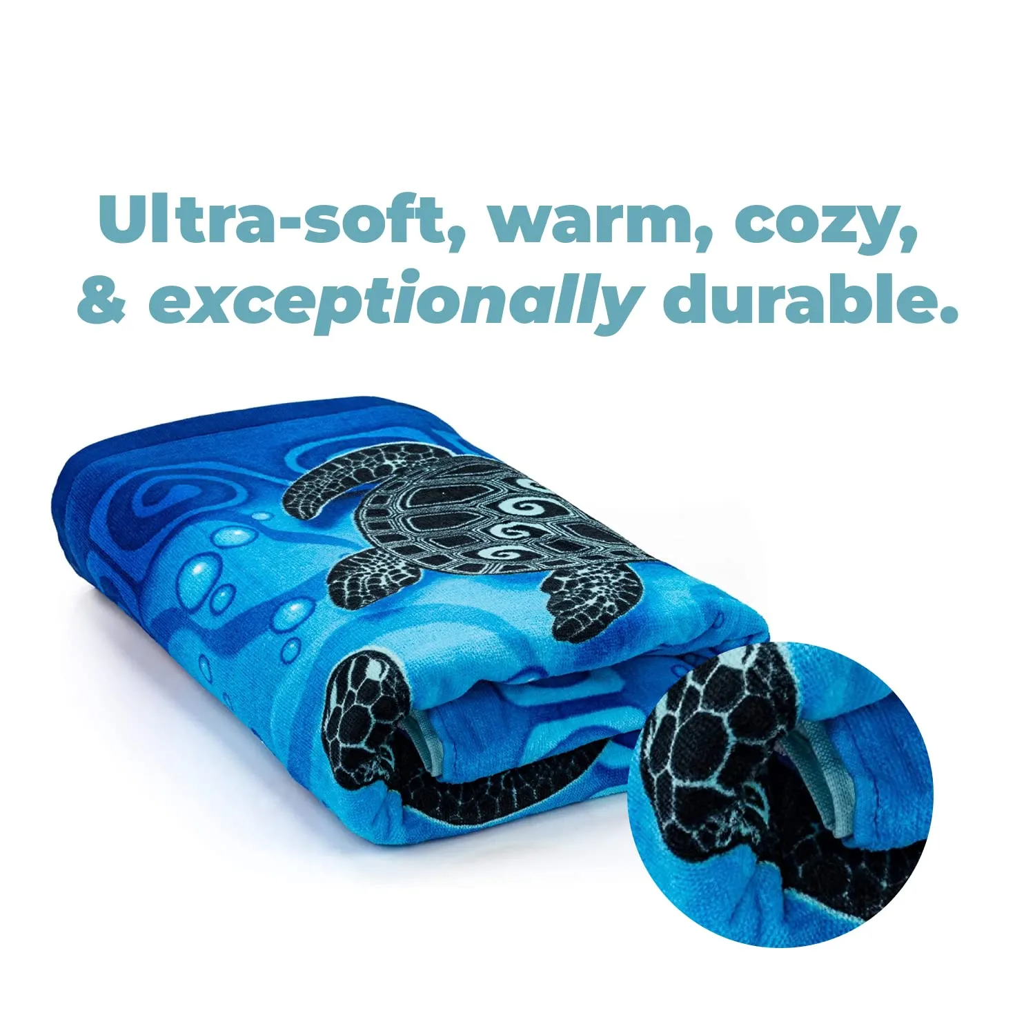 Tribal Sea Turtles Super Soft Plush Cotton Beach Bath Pool Towel