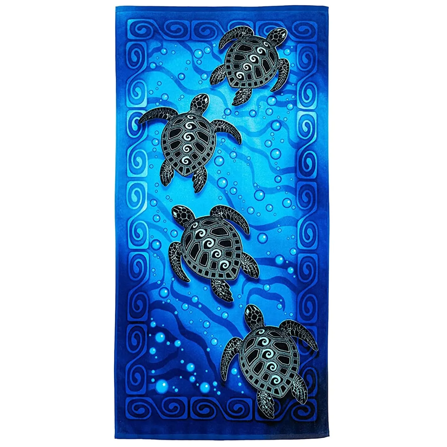 Tribal Sea Turtles Super Soft Plush Cotton Beach Bath Pool Towel