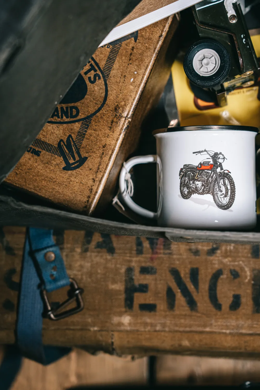 TRIUMPH BONNEVILLE ENAMEL MUG