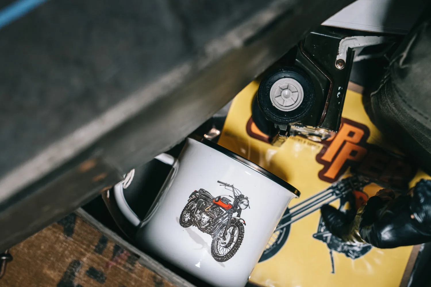 TRIUMPH BONNEVILLE ENAMEL MUG