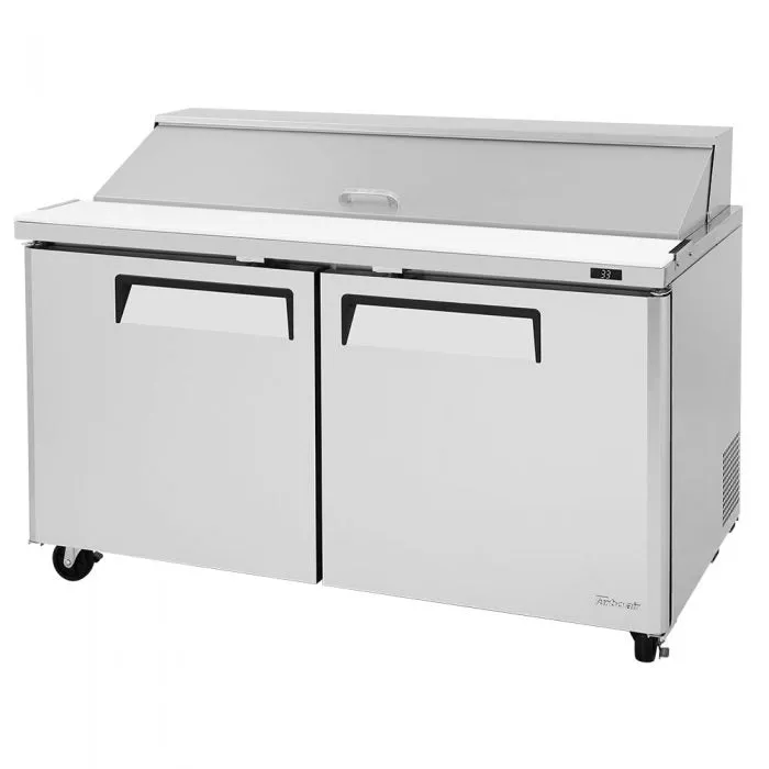 Turbo Air M3 Series 60" Sandwich / Salad 16 Pan Refrigerated Prep Table, 2 Solid Doors