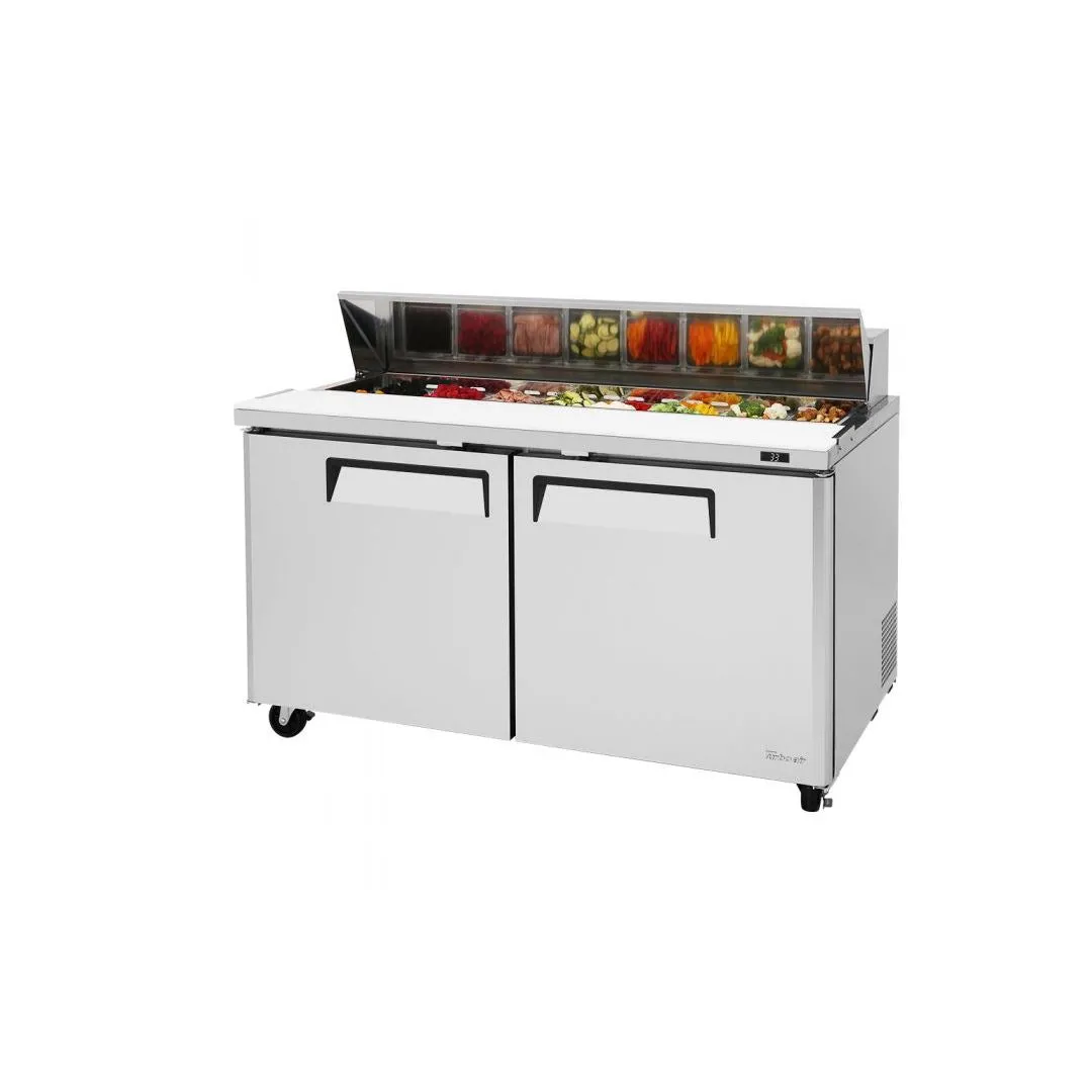 Turbo Air M3 Series 60" Sandwich / Salad 16 Pan Refrigerated Prep Table, 2 Solid Doors