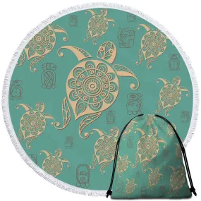 Turtles in Turquoise Towel   Backpack