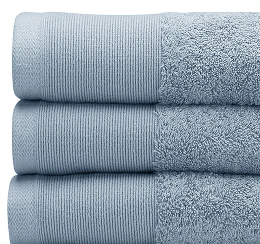 Vida Organic 630GSM Bath Towel Range Powder Blue