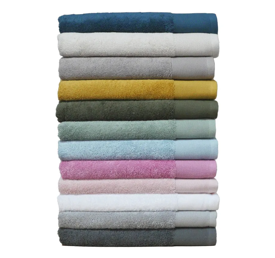 Vida Organic 630GSM Bath Towel Range Powder Blue