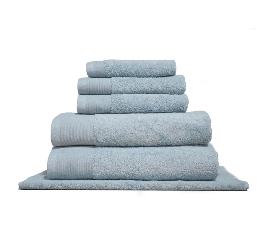 Vida Organic 630GSM Bath Towel Range Powder Blue