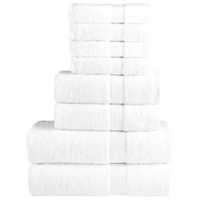 vidaXL 8 Piece Premium Towel Set SOLUND White 600 gsm