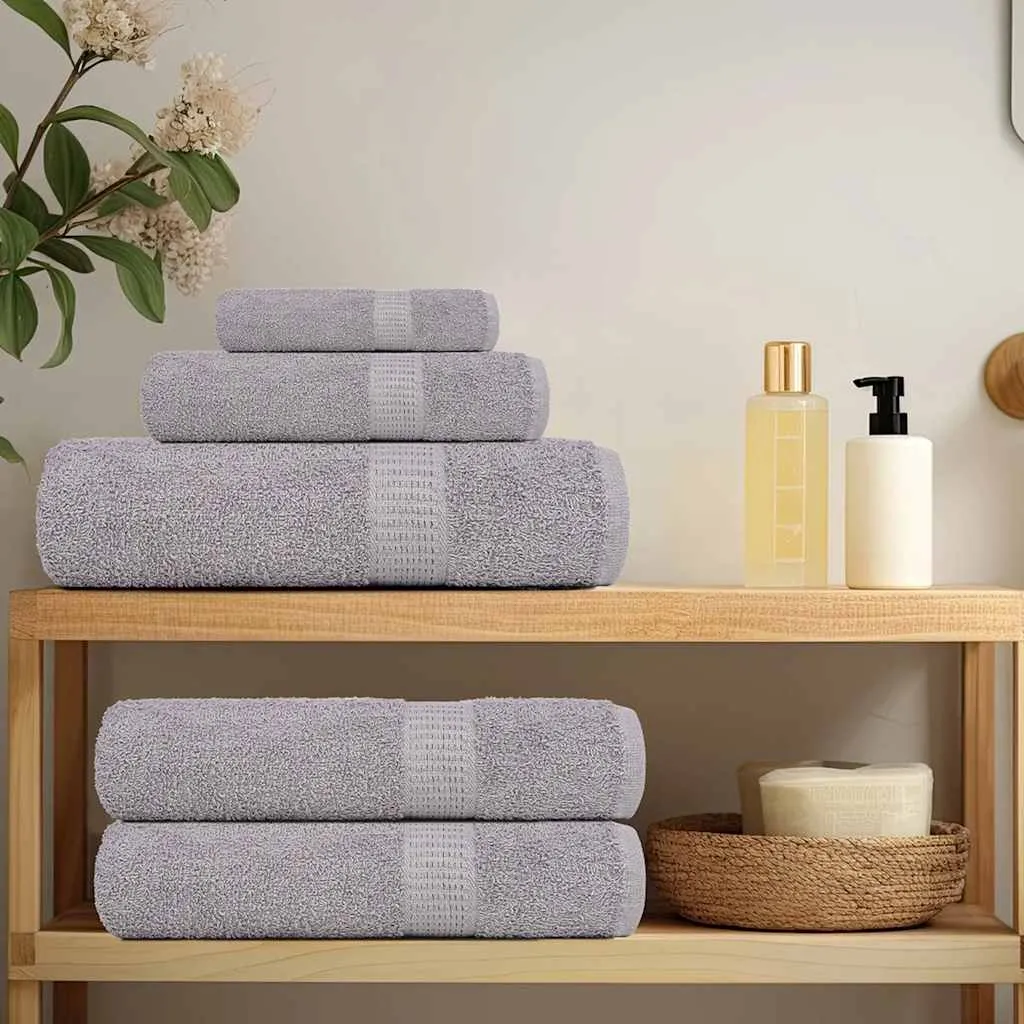 vidaXL 8 Piece Towel Set Grey 360 gsm 100% Cotton