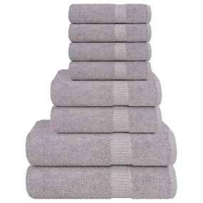 vidaXL 8 Piece Towel Set Grey 360 gsm 100% Cotton