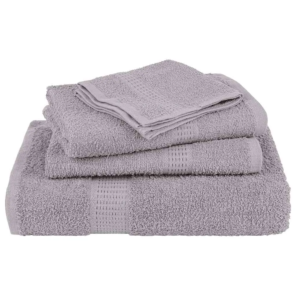 vidaXL 8 Piece Towel Set Grey 360 gsm 100% Cotton