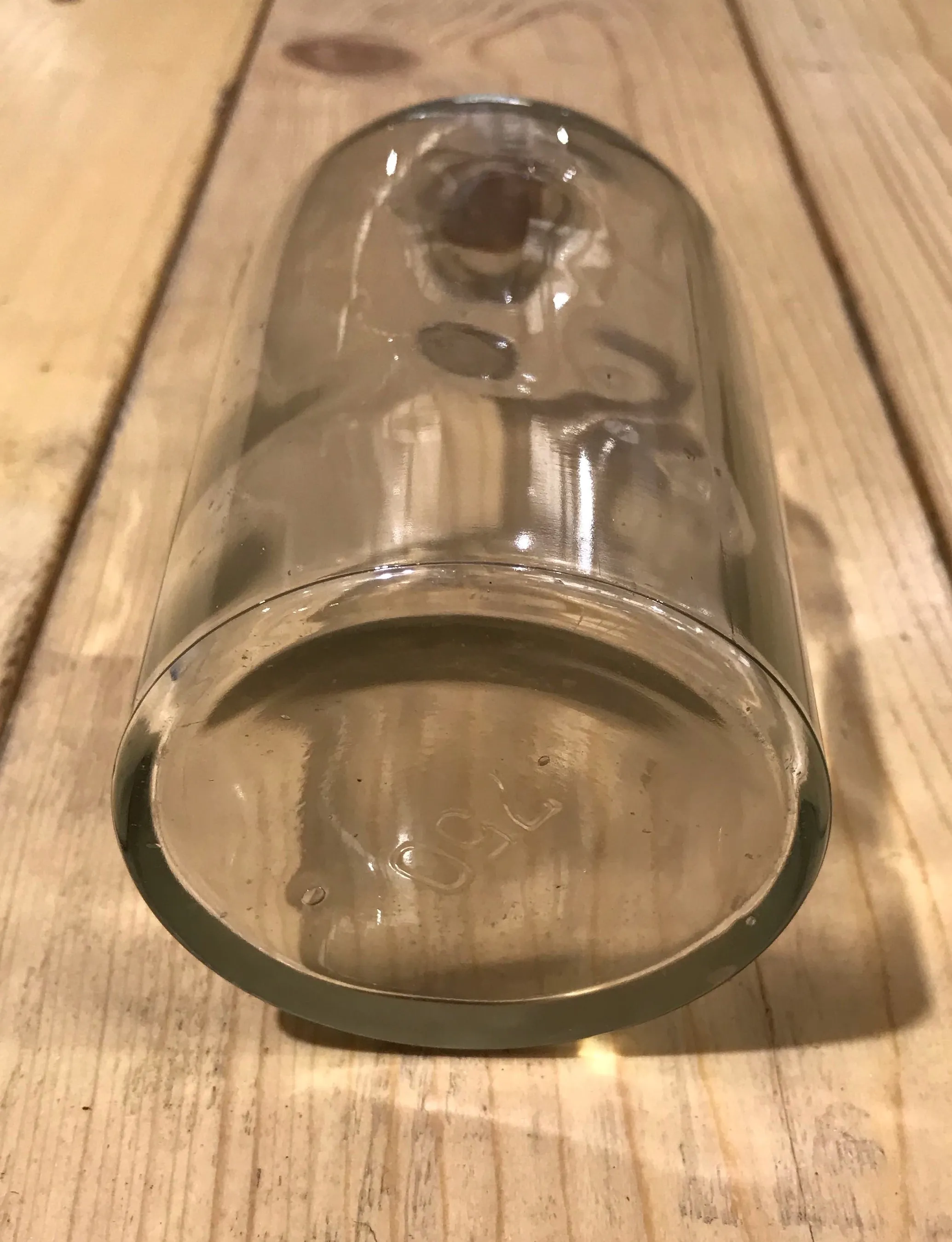 Vintage  Clear Pharmacy  Glass Bottle #3923d