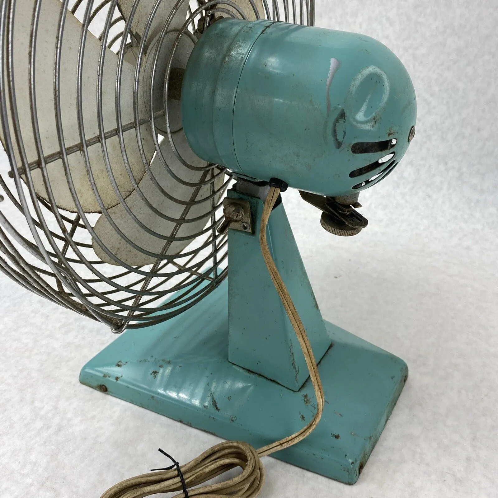 Vintage Superior Electric 1000 Teal Table Fan Base No 1047