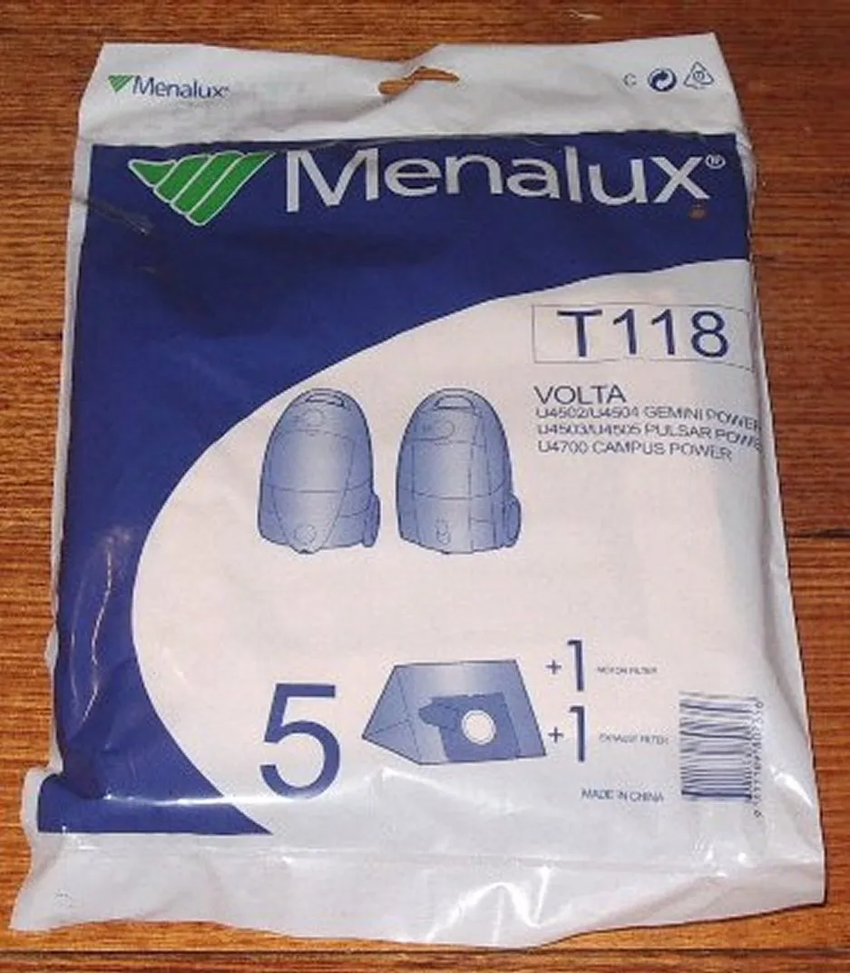 Volta Gemini U4502 - U4505  Vacuum Bags - Part # T118N