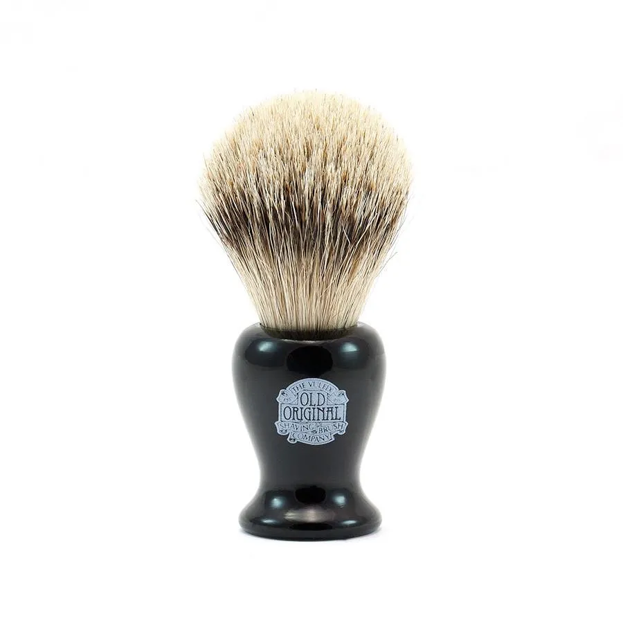 Vulfix 660S Small Super Badger Shaving Brush, Black Handle