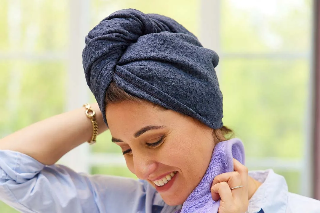 Waffle Weave Hair Towel Wrap