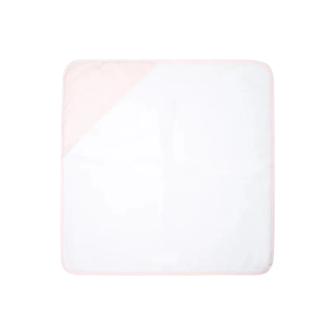 White Pink Baby Logo Towel Set