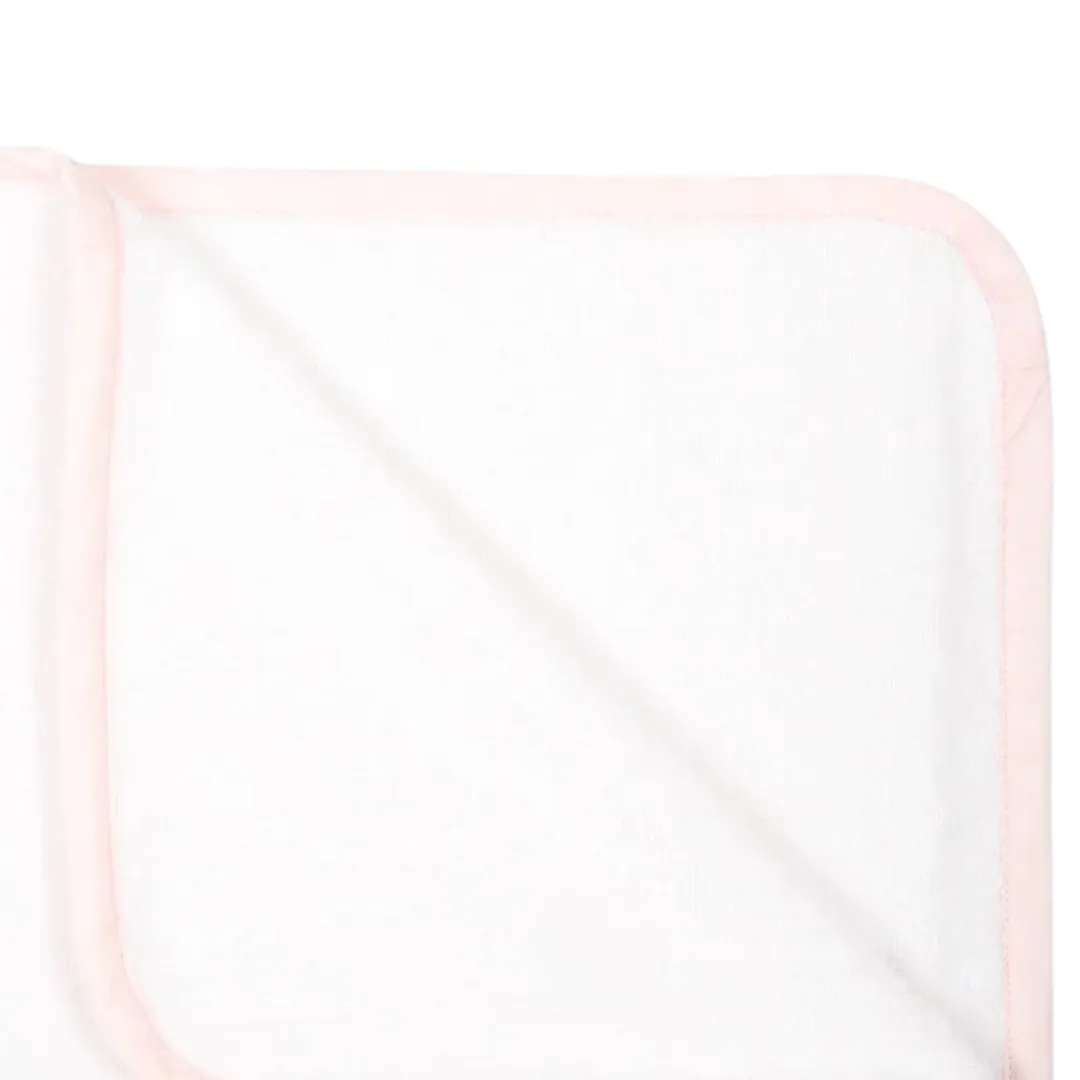 White Pink Baby Logo Towel Set