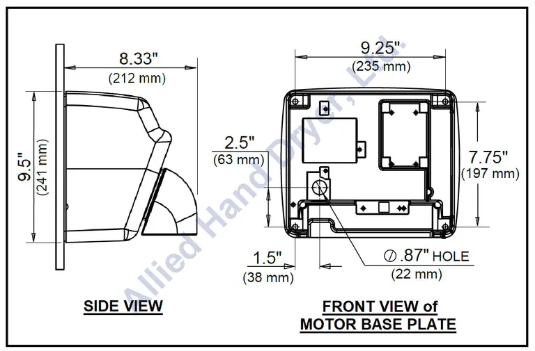 WORLD DRYER® NOVA® 1 Series Hand Dryer