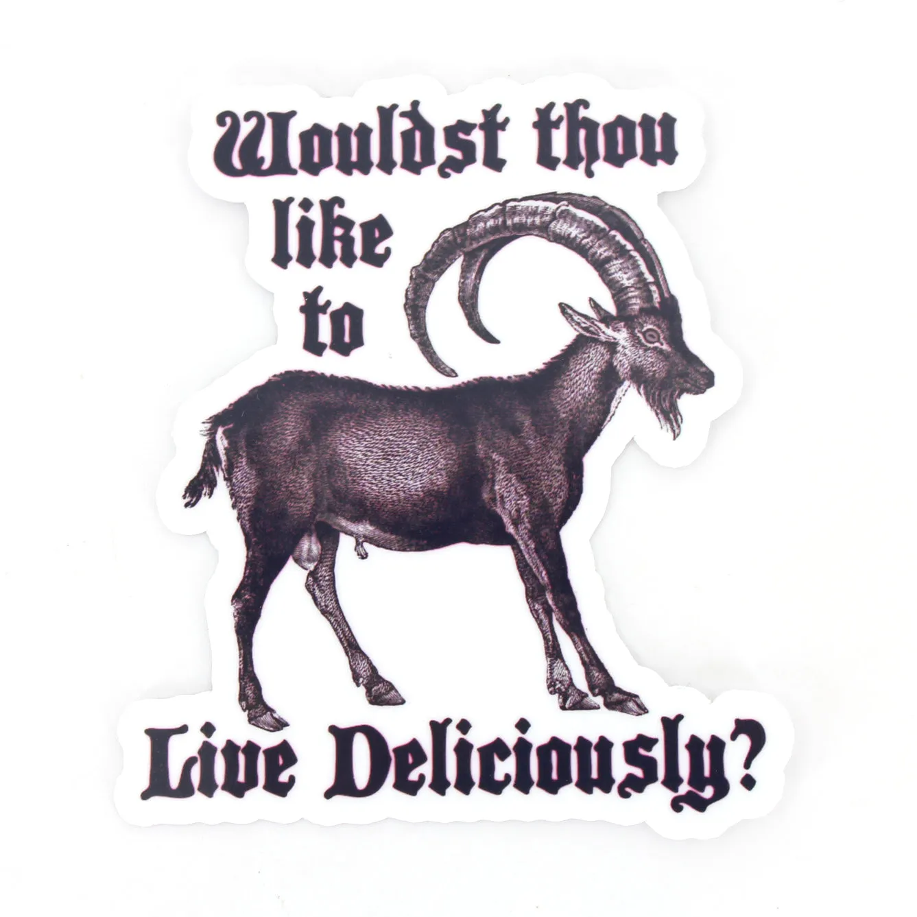 Wouldst Thou Like to Live Deliciously - Witch Vinyl Sticker