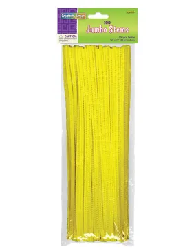 Yellow Jumbo Chenille Stems