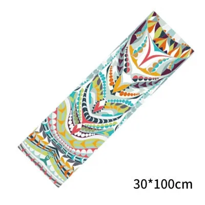 Yoga Mat Microfiber Towel In 10 Different Colors You Choose Mandala Prints And Gypsy Designs Pink Mint Blue Multi Colored Great For Gym Beach Meditation