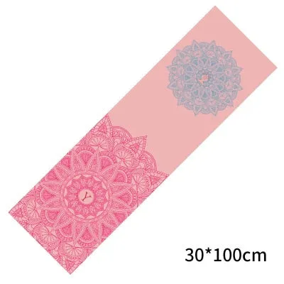 Yoga Mat Microfiber Towel In 10 Different Colors You Choose Mandala Prints And Gypsy Designs Pink Mint Blue Multi Colored Great For Gym Beach Meditation