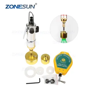 ZONESUN Hand Held Pneumatic Glass Perfume Shampoo Bottle Opener Capping Machine