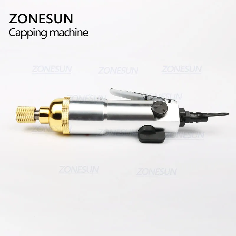 ZONESUN Hand Held Pneumatic Glass Perfume Shampoo Bottle Opener Capping Machine