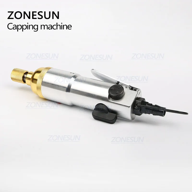 ZONESUN Hand Held Pneumatic Glass Perfume Shampoo Bottle Opener Capping Machine